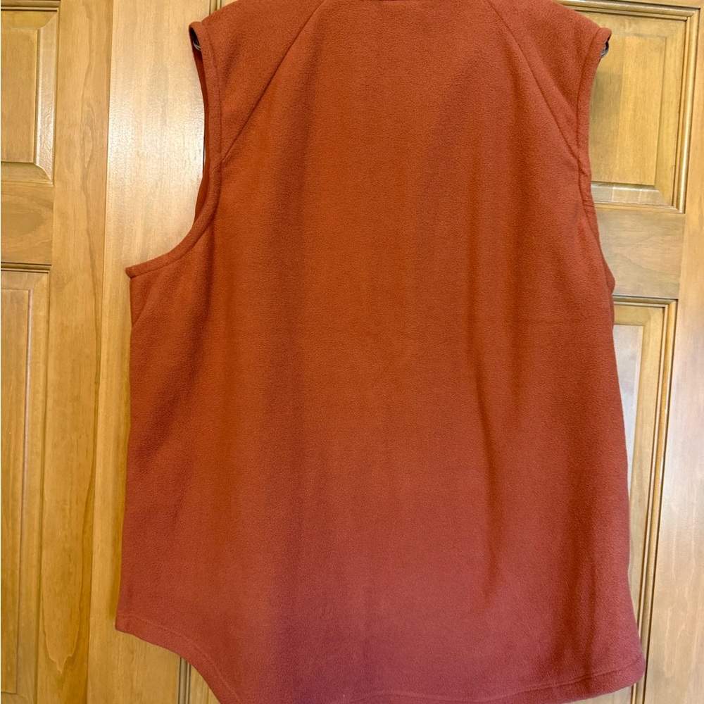 Patagonia Rust Orange Fleece Vest - Picture 2 of 5
